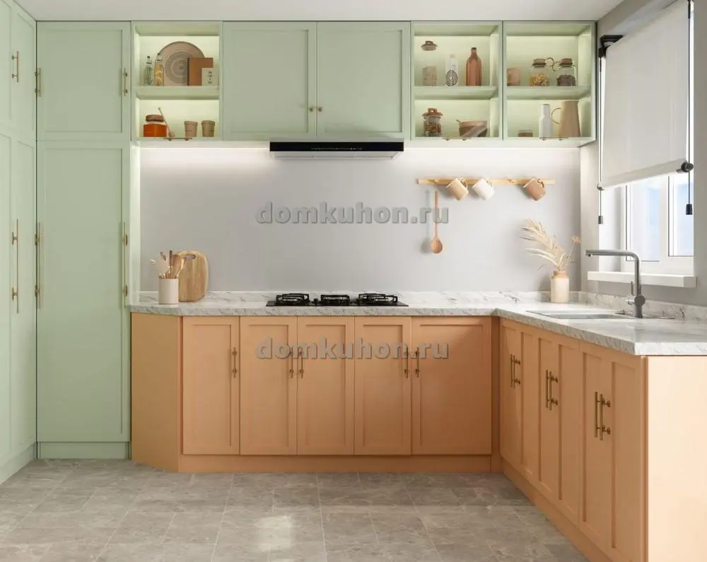 Кухня п образная - Фьюжен